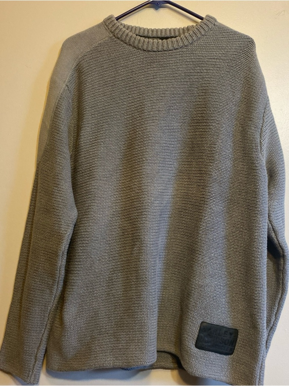 Vintage Harley Davidson Waffle Knit Thermal Shirt Sz XL‎ gray